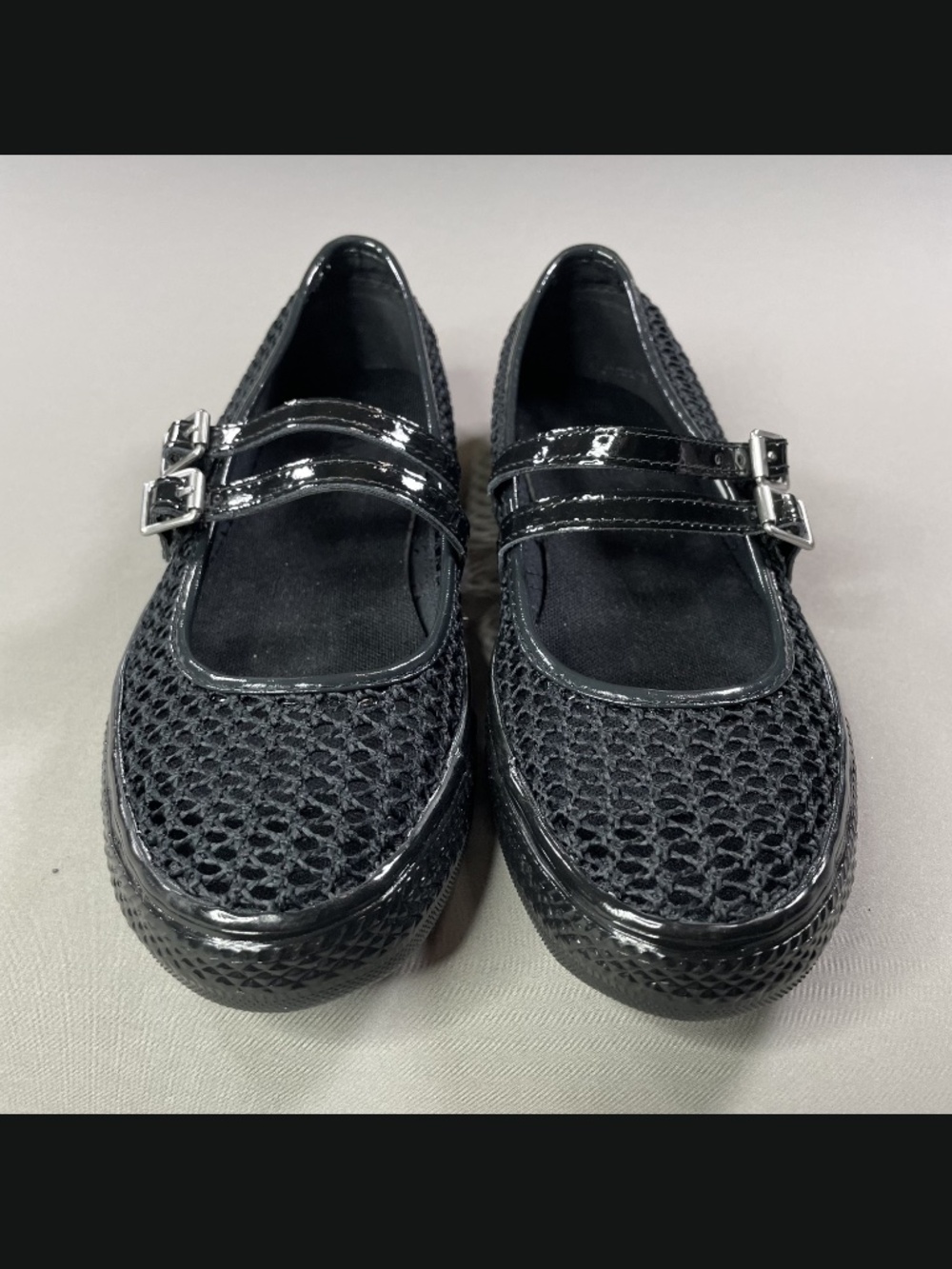 NEW Converse Shoes Womens 9 black woven dainty Mary Jane coquette street wear - Picture 3 of 11